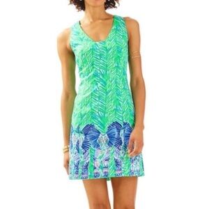 Lilly Pulitzer Green and Blue Mini Dress